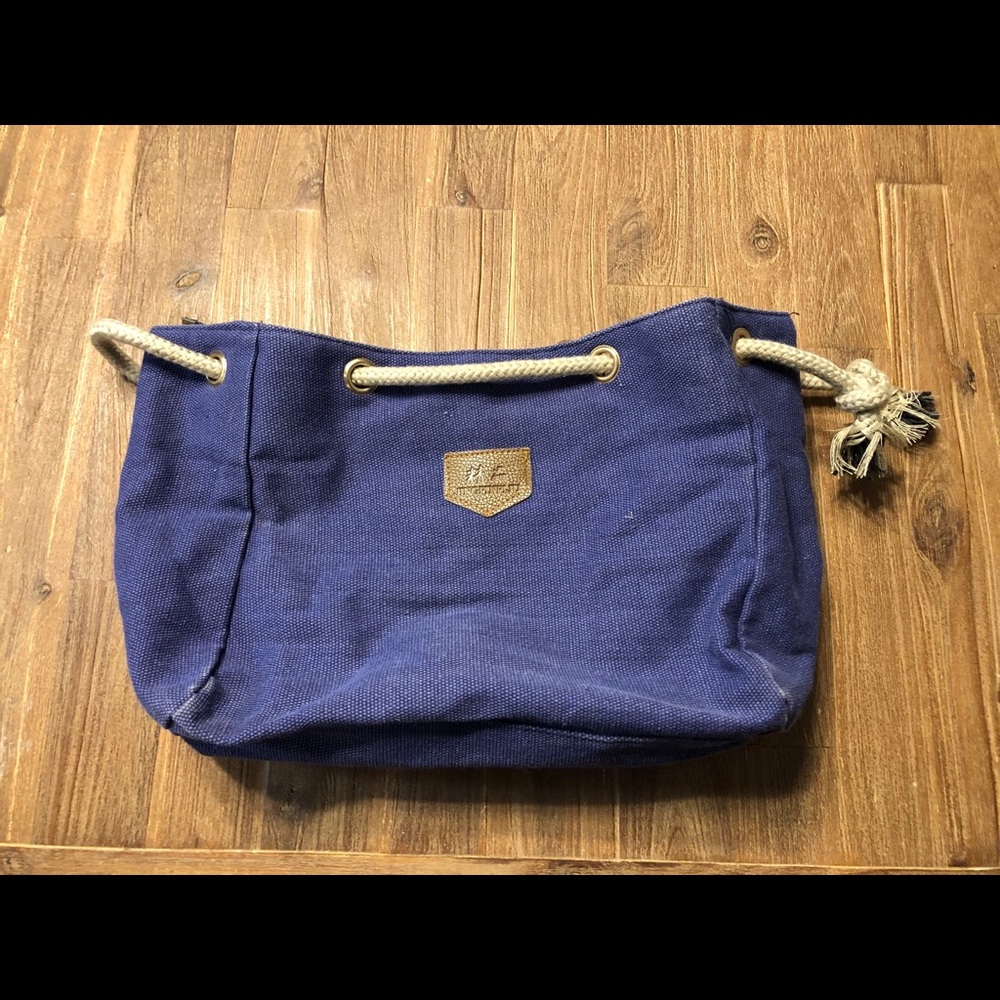 Jingpinpiju blue canvas zipper bag